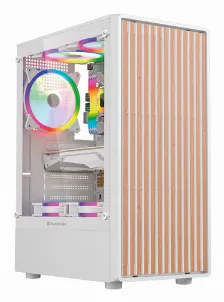 Gabinete Balam Rush Br-943970 Midi Tower, Psu No, Vent. 3x 120 Mm, Vent. 1x 120 Mm, Blanco, Madera