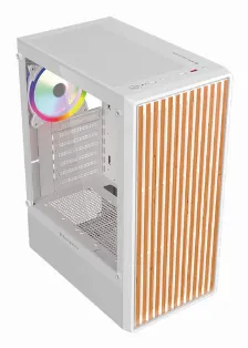 Gabinete Balam Rush Br-943970 Midi Tower, Psu No, Vent. 3x 120 Mm, Vent. 1x 120 Mm, Blanco, Madera