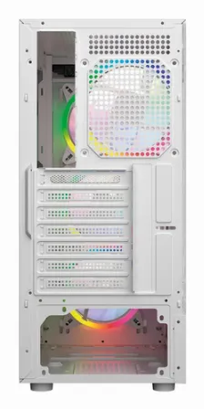 Gabinete Balam Rush Br-943970 Midi Tower, Psu No, Vent. 3x 120 Mm, Vent. 1x 120 Mm, Blanco, Madera