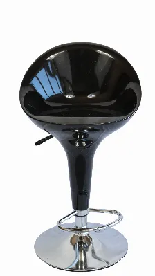 Bancos Para Barra Modamob, Modelo Lumen, Base Cromada, Piston Nivelacion Altura, 2 Piezas, Color Negro