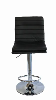 Bancos Para Barra Modamob, Modelo Umbra, Base Cromada, Piston Nivelacion Altura, 2 Piezas, Color Negro