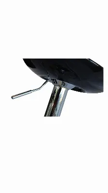 Banco Para Barra Modamob, Modelo Obsidian, Base Cromada, Piston Nivelacion Altura, Color Negro