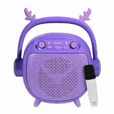 Bocina Vorago Bsp-205 Usb, Bt, Inalambrico, Universal, Luz Led, Morado