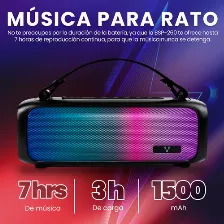 Bocina Bluetooth Vorago Bsp-260, Usb-c, 16 W, Rgb, 80hz- 20k Hz, Auxiliar 3.5 Mm, 5.1, Negro