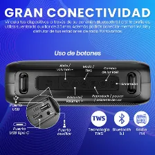 Bocina Bluetooth Vorago Bsp-260, Usb-c, 16 W, Rgb, 80hz- 20k Hz, Auxiliar 3.5 Mm, 5.1, Negro