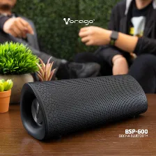 Bocina Vorago Bluetooth Bsp-600, Alcance 10 Metros, Manos Libres, Potencia 5wx2, 3.5mm, Negro