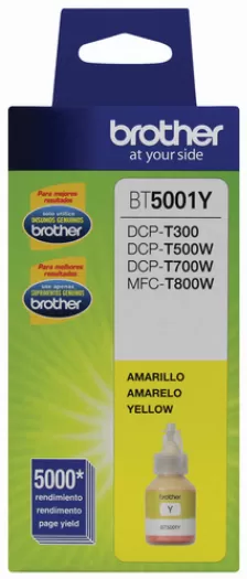 Cartucho De Tinta Brother Bt5001y, Amarillo, 5000 Paginas