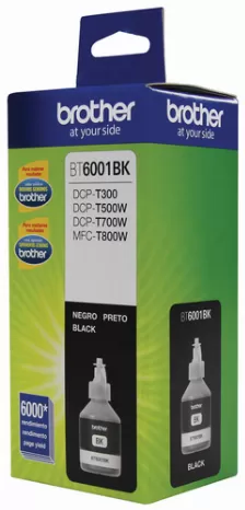 Cartucho De Tinta Brother Bt6001bk, Negro, 6000 Paginas, Dcp-t300dcp-t500wdcp-t700wmfc-t800w