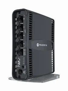 Ruteador Inalámbrico Mikrotik Hap Ax2 Wi-fi 6 (802.11ax), 5 Rj-45, 1200 Mbit/s, Negro