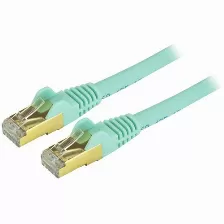 Patchord Startech.com Cat6a, 0.3 M, Turquesa