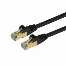Patchord Startech.com Cat6a, 1.8 M, Negro