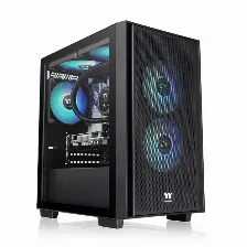 Gabinete Thermaltake Versa H16 Tg Argb Micro Tower, Ventana Lateral, 3x Ventiladores, Negro