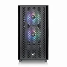 Gabinete Thermaltake Versa H16 Tg Argb Micro Tower, Ventana Lateral, 3x Ventiladores, Negro