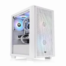 Gabinete Thermaltake Versa H16 Tg Argb Micro Tower, Ventana Lateral, 3x Ventiladores, Blanco