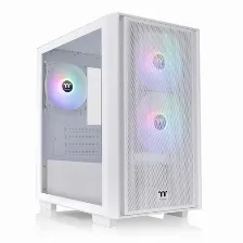 Gabinete Thermaltake Versa H16 Tg Argb Micro Tower, Ventana Lateral, 3x Ventiladores, Blanco