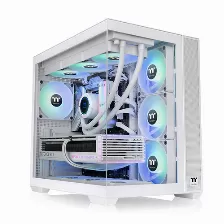 Gabinete Thermaltake View 380 Tg Argb Snow Midi Tower, Vidrio Frontal/lateral, 4x Vent., Blanco