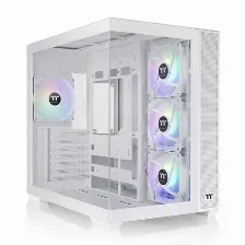 Gabinete Thermaltake View 380 Tg Argb Snow Midi Tower, Vidrio Frontal/lateral, 4x Vent., Blanco Open Box