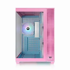Gabinete Thermaltake View 380 Tg Argb Snow Midi Tower, Vidrio Frontal/lateral, 4x Vent., Rosa