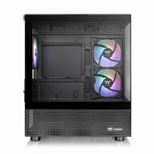 Gabinete Thermaltake View 170 Tg Argb, Micro Tower, 3x Ventiladores, Panel De Vidrio, Negro