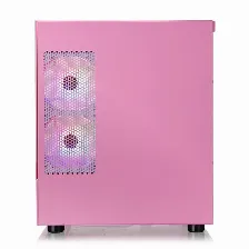 Gabinete Thermaltake View 170 Tg Argb Snow, Micro Tower, Panel De Vidrio, 3x Ventiladores, Rosa