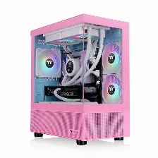 Gabinete Thermaltake View 170 Tg Argb Snow, Micro Tower, Panel De Vidrio, 3x Ventiladores, Rosa, Sin Caja