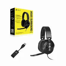 Audifonos Corsair Hs55 Diadema Para Juego, Microfono Boom, Conectividad Alambrico, Conector De 3.5 Mm Si, Color Negro