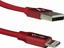 Cable Usb Lightning Vorago Cab-119, Recubrimiento Aislante, 1 Metro, Rojo
