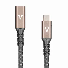 Cable Vorago Extension Usb-c Macho A Usb-c Hembra, 1m, Negro