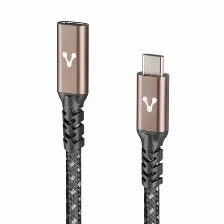 Cable Vorago Extension Usb-c Macho A Usb-c Hembra, 1m, Negro
