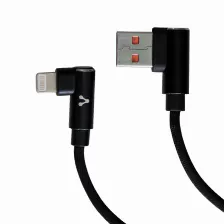 Cable Usb Lightning Vorago Cab-306, 8 Pines A 90°, Ideal Para Carga Rapida, 1 Metro, Color Negro
