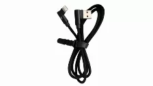 Cable Usb Lightning Vorago Cab-306, 8 Pines A 90°, Ideal Para Carga Rapida, 1 Metro, Color Negro