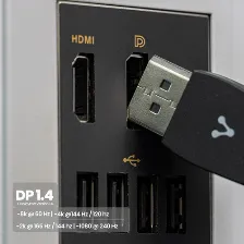 Cable Vorago Displayport 4k 60hz Macho A Macho, 2m, Negro