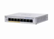 Switch Cisco Cbs110-8pp-d-na No Administrado, Cantidad De Puertos 8, Gigabit Ethernet (10/100/1000), 16 Gbit/s, Gris