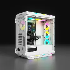 Gabinete Corsair Icue 5000t Rgb Midi Tower, Psu No, Vent. 3x 120 Mm, Blanco