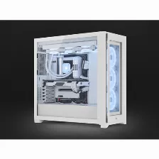 Gabinete Corsair 5000x Rgb Ql Edition Midi Tower, Psu No, Vent. 3x 120 Mm, Blanco