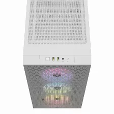 Gabinete Corsair 3000d Airflow Rgb, Media Torre, Atx, 3x Vent. Frontales Rgb 120mm, Ventana Lateral Vidrio, Sin Fuente, 2 X Usb 3.2, Color Blanco