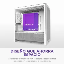 Gabinete Nzxt H3 Flow Midi Tower, Micro-atx, Mini-itx, Vent. 1x120 Mm, Blanco