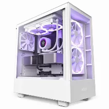 Gabinete Nzxt H5 Elite Midi-tower Con Ventana, 3x Ventiladores Rgb, S/fuente, Blanco