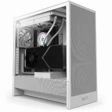 Gabinete Nzxt H5 Flow /blanco /vidrio Templado/2 Ventiladores/f120q /mid Tower /usb Tipo C /gamer