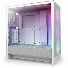 Gabinete Nzxt H5 Flow Rgb Midi Tower, Cristal Templado, Vent. 3x 120 Mm, Usb 3.0, Blanco