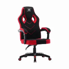Silla Gamer Vorago Start The Game Cgc301-rd, Reclinable, Soporta Brazos, Ruedas Giratorias, Hasta 120kg, Forro En Tela Color Negro/rojo