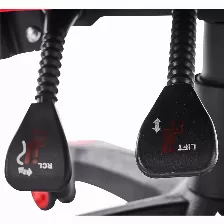 Silla Gamer Vorago Start The Game Cgc301-rd, Reclinable, Soporta Brazos, Ruedas Giratorias, Hasta 120kg, Forro En Tela Color Negro/rojo