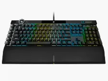 Teclado Gaming Corsair K100 Rgb, Mecanico-optico, 100% Anti-ghosting, 4000hz Con Axon, Multimedia, Teclas Opx, 6 Macros, Rgb, Usb 3.0 (ch-912a01a-na)