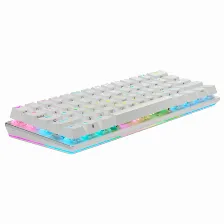Teclado Corsair K70 Pro Mini Inalámbrico Y Alámbrico, Usb + Bluetooth, Interruptor Mecánico, Led Rgb, Blanco