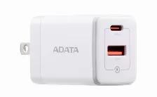 Cargador De Pared Adata Chargeru, 35w, 9v, 1x Usb-a, 1x Usb-c, Blanco