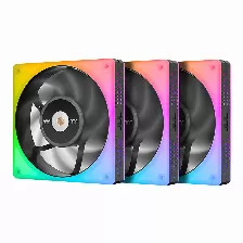 Kit 3 Ventiladores Thermaltake Toughfan, Presion Estatica, 2000 Rpm, Rgb, Con Controlador