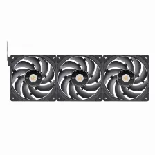 Kit 3 Ventiladores Thermaltake Toughfan Ex12 Pro, Conexion Magnetica, 120mm, Negro