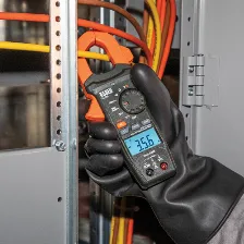 Ampera?metro Digital De Gancho De Rango Automa?tico De 400 A Ca Con Medidor De Temperatura.