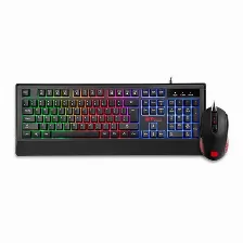 Kit Teclado Y Mouse Gamer Thermaltake Esports Challenger, 2400 Dpi, Rgb, Usb, Negro