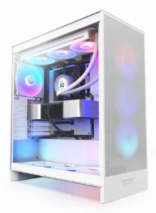 Gabinete Nzxt H7 Flow Midi Tower Con Ventana, 3x Ventiladores 120mm Rgb, S/fuente, Blanco Open Box Nuevo